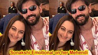 Sonakshi Sinha Emotional and Looks Not Happy At Her Mehendi Ceremony with Zaheer Iqbal