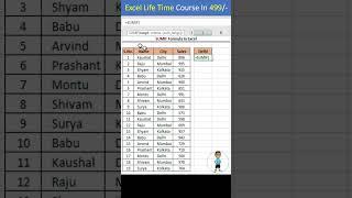 SUMIF Formula in excel  advanced excel tutorial #excel #exceltips #exceltutorial #exceltutorial