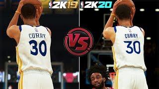 NBA 2K20 vs NBA 2K19 Stephen Curry ShootingLayup Animation Comparison