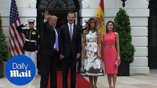 Spains King Felipe VI and Queen Letizia visit the White House