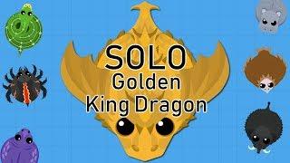 SOLO UNCUT GOLDEN KING DRAGON GAMEPLAY  GOLDEN KD IN 40 MINUTES  MOPE.IO