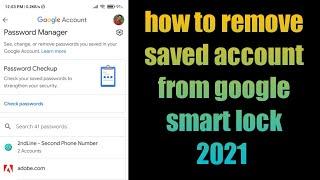 how to remove saved account from google smart lock 2021  ft xiaomi redmi poco mi phone