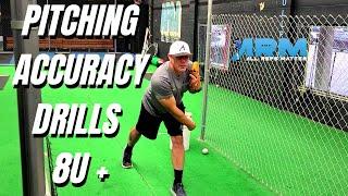 Baseball Accuracy Pitching Drills for Youth Pitchers 8u +