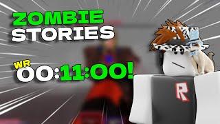 Zombie Stories - Zombie Tower Solo Speedrun Easy WR 001100  ROBLOX 