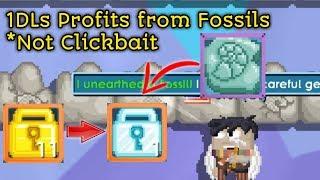 How to Profits from Fossils 1DLs Profits *NOT CLICKBAIT - Growtopia How to Rich #3