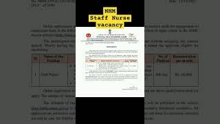 nhm staff nurse vacancy 2024 nhm Assam staff nurse vacancy 2024