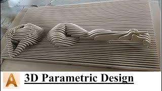 Installation for #3d #parametric Lady going inside Wall #artcam2018 #3d #parametricdesign