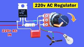 DIY 220v AC regulator circuit diagram AC voltage adjustable controller