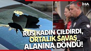 Rus Kadın Çıldırdı Ortalığı Birbirine Kattı Kahvedekiler İse Okeye Döndü