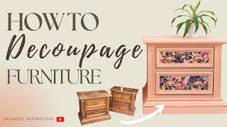 HOW TO DECOUPAGE FURNITURE