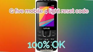 g five mobile 4 light reset codeM.Studio gfive restore factory password ok 100