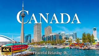 FLYING OVER Canada 4K UHD - Soothing Music Along With Beautiful Nature Video - 4K Video Ultra HD