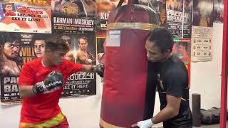 Speed bag with jeo santisima