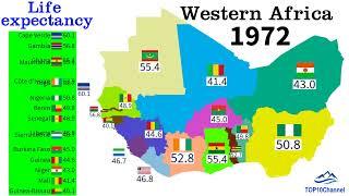 Life expectancy years of Western African countries in 300 years 1800 - 2100 TOP 10 Channel