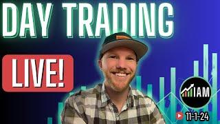 Day Trading Live- S&P 500  NASDAQ 11.1.2024