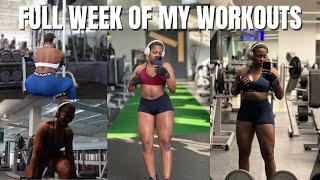 FULL WEEK OF WORKOUTS  my workout routinesplit