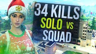 Nutty Hunting Rifle Shots -  34 Kill Solo vs Squad Fortnite Battle Royale