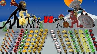 All Stick Man Icon Army VS All Zombie Item Army  STICK WAR LEGACY  STICK BATTLE