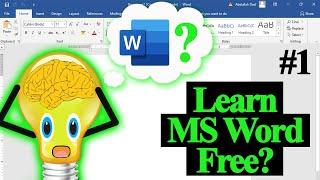 Learn MS Word  Class#1 Cut Paste Formating Fonts
