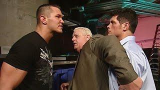 Randy Orton slaps Dusty Rhodes in front of his son Cody Raw July 2 2007