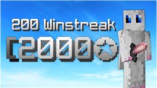 Reaching Mirror Prestige on a 200 Winstreak... Hypixel Bedwars