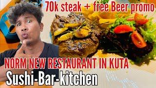 Norm new restaurant in Kuta 70k steak + free beer promo #restaurantbali #normrestaurant #bali