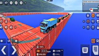 Cargo Road Blue Truck Transport Driving Bussid  truck game #1