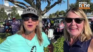 Kamala Harris supporters hold golf cart rally in Florida