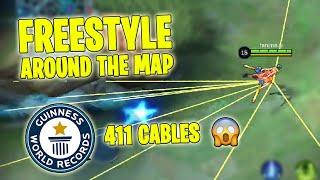 WORLD RECORD FREESTYLE AROUND THE MAP TOOK ME 1000 CABLES