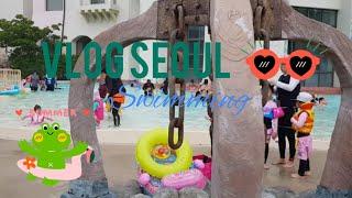 Korea - Seoul Vlog  أكبر ملاهي مائية في كوريا