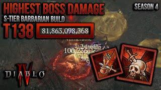 82B Rupture 🩸 The BEST Flay Bleed Barbarian Build vs Pit 138Gameplay & Build  Diablo IV Season 4