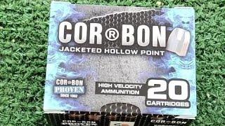 380 Cor-Bon short barrel ammo test  packaged in a refreshingly honest box.