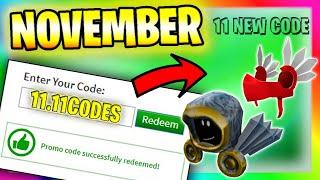 *11 Codes?* ALL NEW PROMO CODES in ROBLOX November 2023