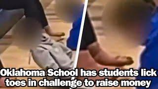 Oklahoma School has students lick toes in challenge to raise money