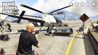 GTA 5 - ROGUE POLICE OFFICERS FIVE STAR COP BATTLE GTA V Funny Moment