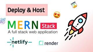 HostDeploy MERN App on GitHub Netlify Render  How to host MERN APP  Host MERN App just for free