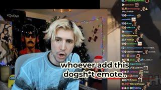 xQc gets pissed by chat for using his face as emote..