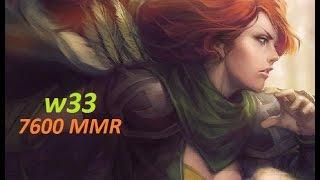 w33 Windranger 7600 MMR Gameplay