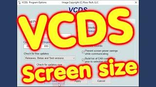 VCDS - Screen size