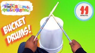 Dance Party Bucket Drum Play Along for Kids + Beginners - BT Song with Mister Boom Boom