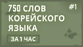 Корейский 750 корейских слов за 1 час ЧАСТЬ #1 - Ускоренное изучение корейского языка