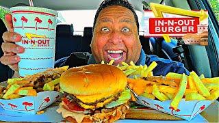 IN-N-OUT BURGER MUKBANG  Double-Double Fries Animal Style Fries Dr. Pepper  먹방 꿀벌