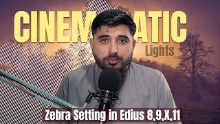 Cinematic Lights  Zebra Setting in Edius 89X11  adjustment over lights in Edius
