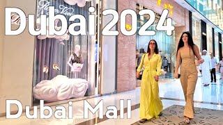 Dubai 4K Amazing Dubai Mall Burj Khalifa City Center Walking Tour 2024 