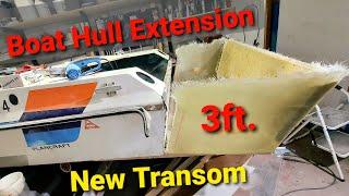 Extending Speedboat Hull by 3ft. New Transom.