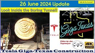 Sunrise view inside Ext & Boring Tunnel Fire & Evacuation 26 June 2024 Giga Texas Update 0640AM