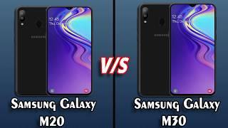 Samsung Galaxy M20 vs M30 Smartphone Comparison - Display Design Camera Battery & More.