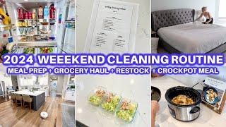 2024 WEEKEND CLEANING ROUTINE  CLEAN WITH ME  SUNDAY RESET ROUTINE  CLEANING MOTIVATION + RECIPES