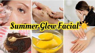 DIY SUMMER GLOW FACIAL By Using All Natural Ingredients How to Get Milky Glowing Skin In Summers