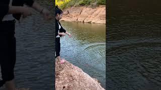 Amazing Girl Fishing by Chicken Hook